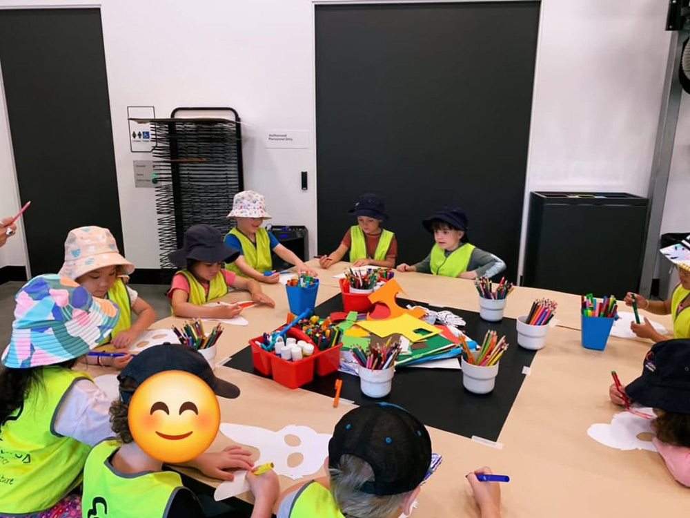 Group of Kids Doing Artwork