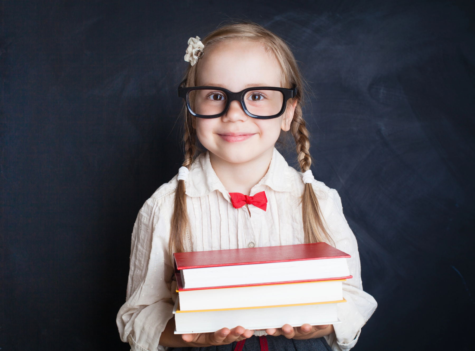 young girl starting school